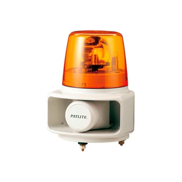 Patlite Usa Corporation Patlite Smart Alert Plus Rotating Beacon & Horn W/32 Sounds, Amber Light, AC120V RT-120E-Y+FC015 - main
